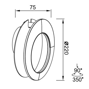 APLIQUE LED 10W 3000K NEGRO 2