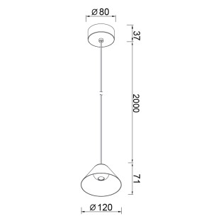 COLGANTE LED 5W 3000K NEGRO 2