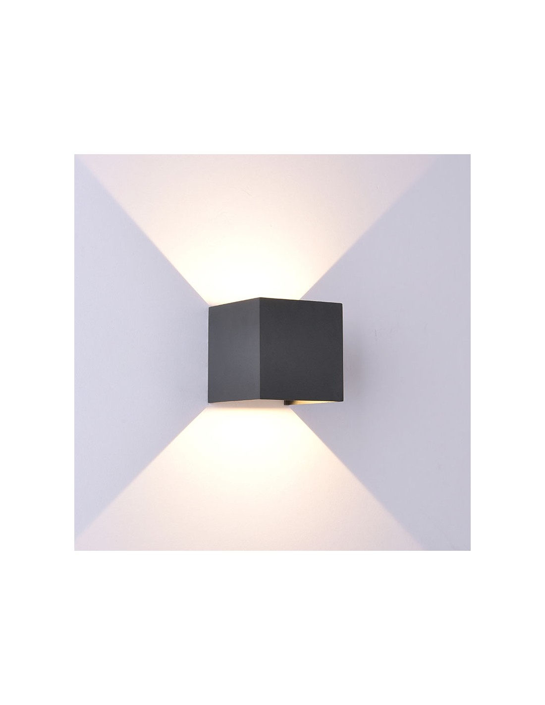 APLIQUE EXTERIOR LED* 2*6W 2700K DIM GRIS OSCURO