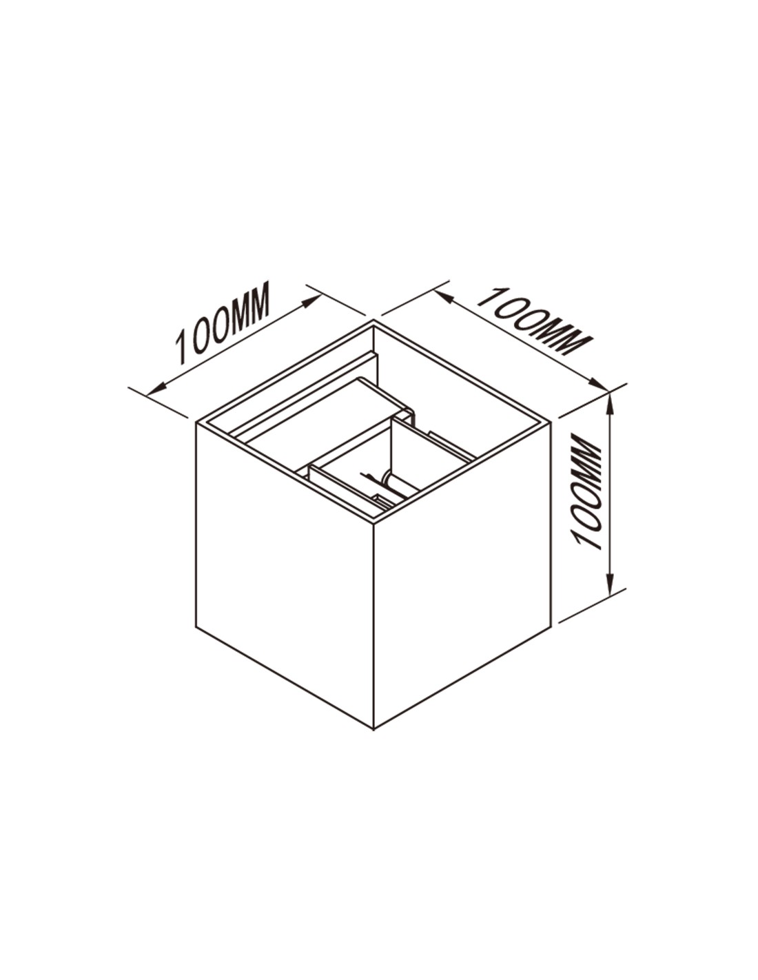 APLIQUE EXTERIOR LED* 2*6W 2700K DIM GRIS OSCURO