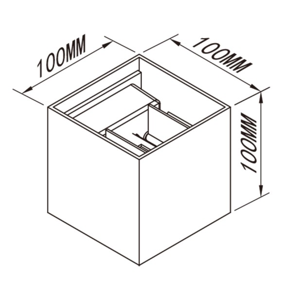 WALL LAMP OUTDOOR LED* 2*6W 2700K DIM WHITE