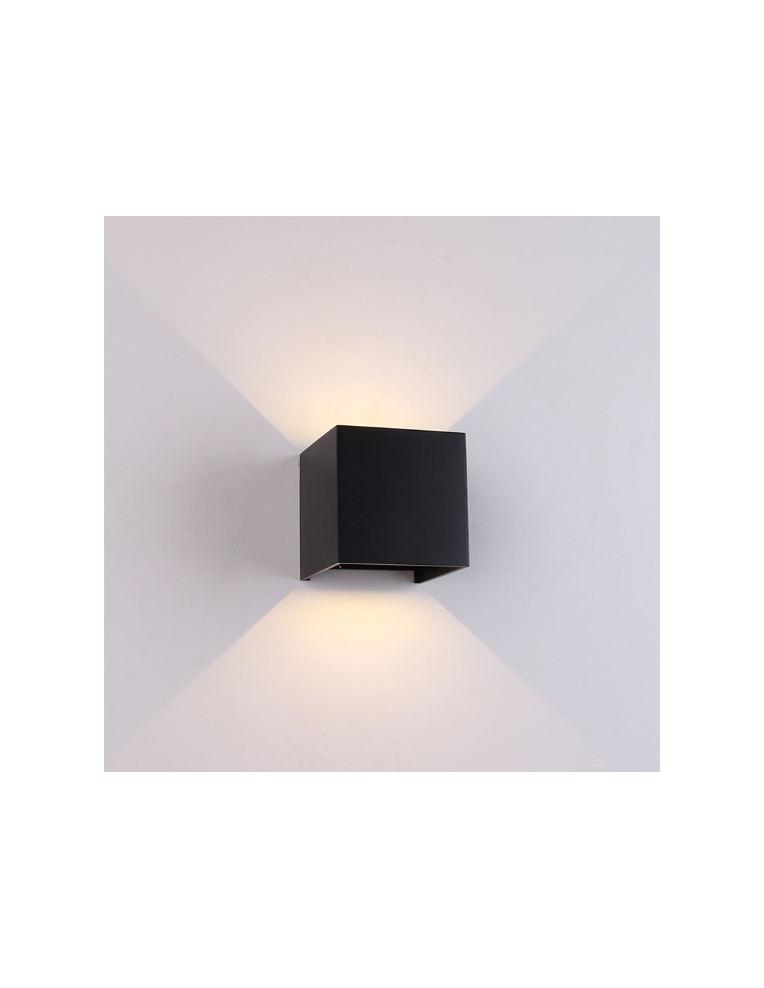 APLIQUE EXTERIOR LED* 2*6W 2700K DIM NEGRO