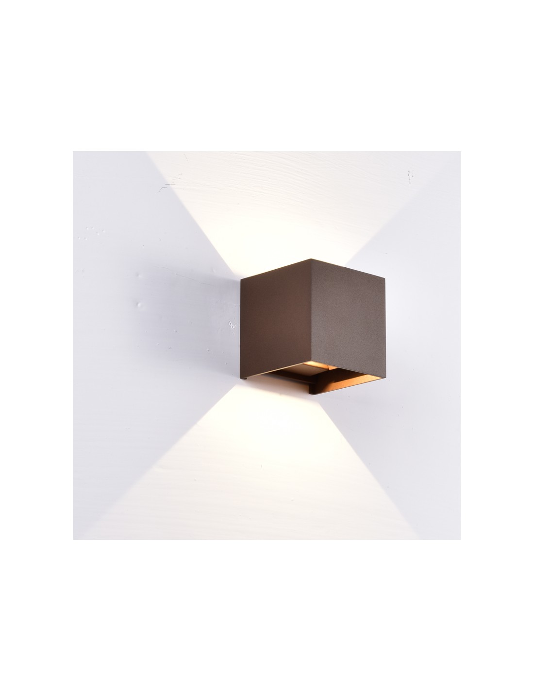 WALL LAMP OUTDOOR LED* 2*6W 2700K DIM CORTEN