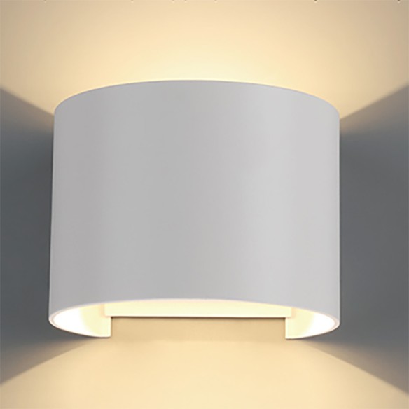 WALL LAMP OUTDOOR LED R.* 2*6W 2700K DIM WHITE
