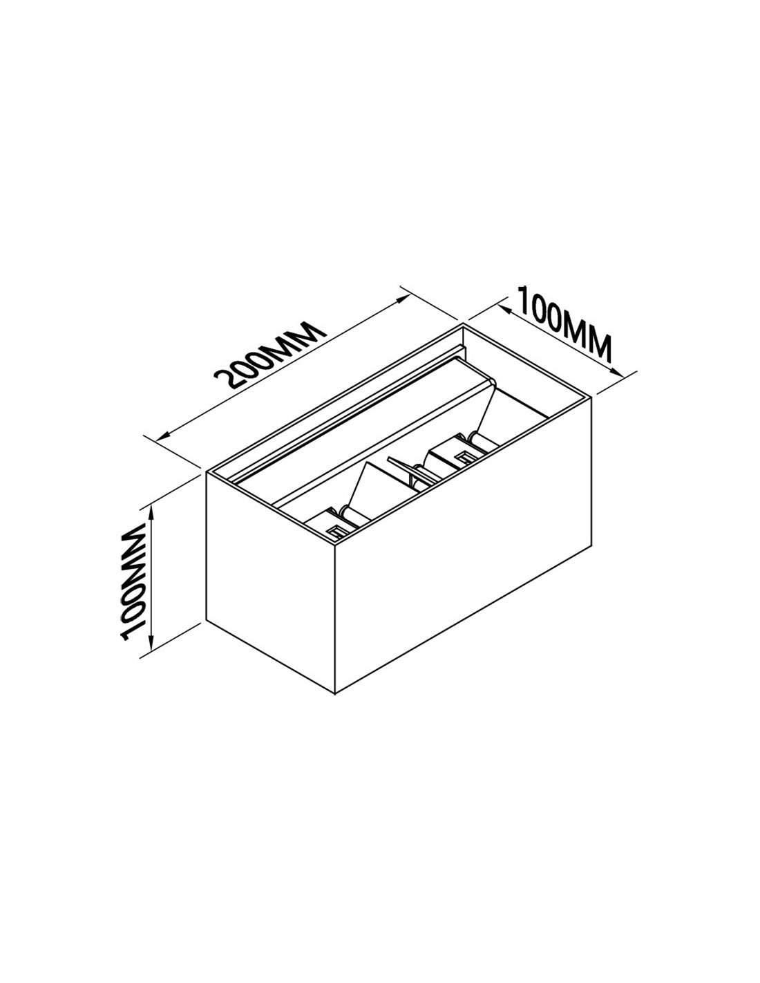 WALL LAMP OUTDOOR LED* 4*6W 2700K DIM DARK GREY