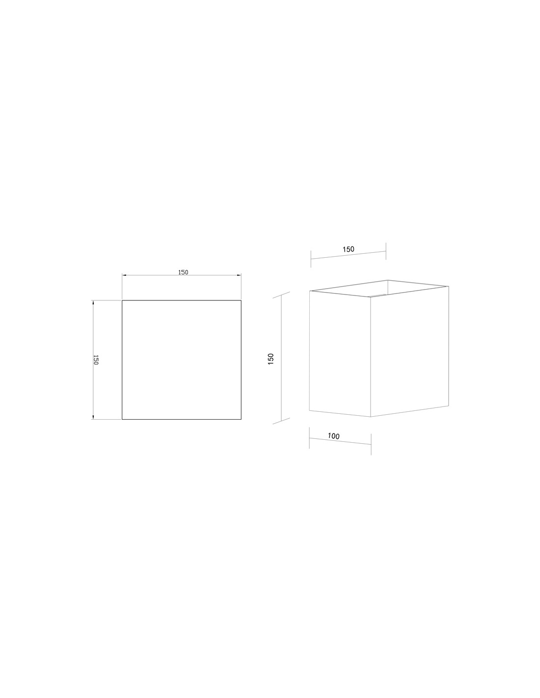 APLIQUE EXTERIOR LED* 2*10W 2700K DIM CORTEN
