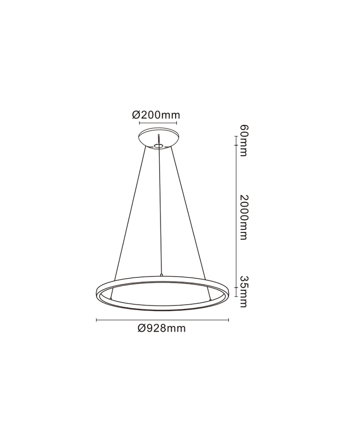 Pendant Lamp LED 60+20W