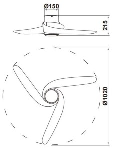 Plafón LED 24W Ventilador 30W 2