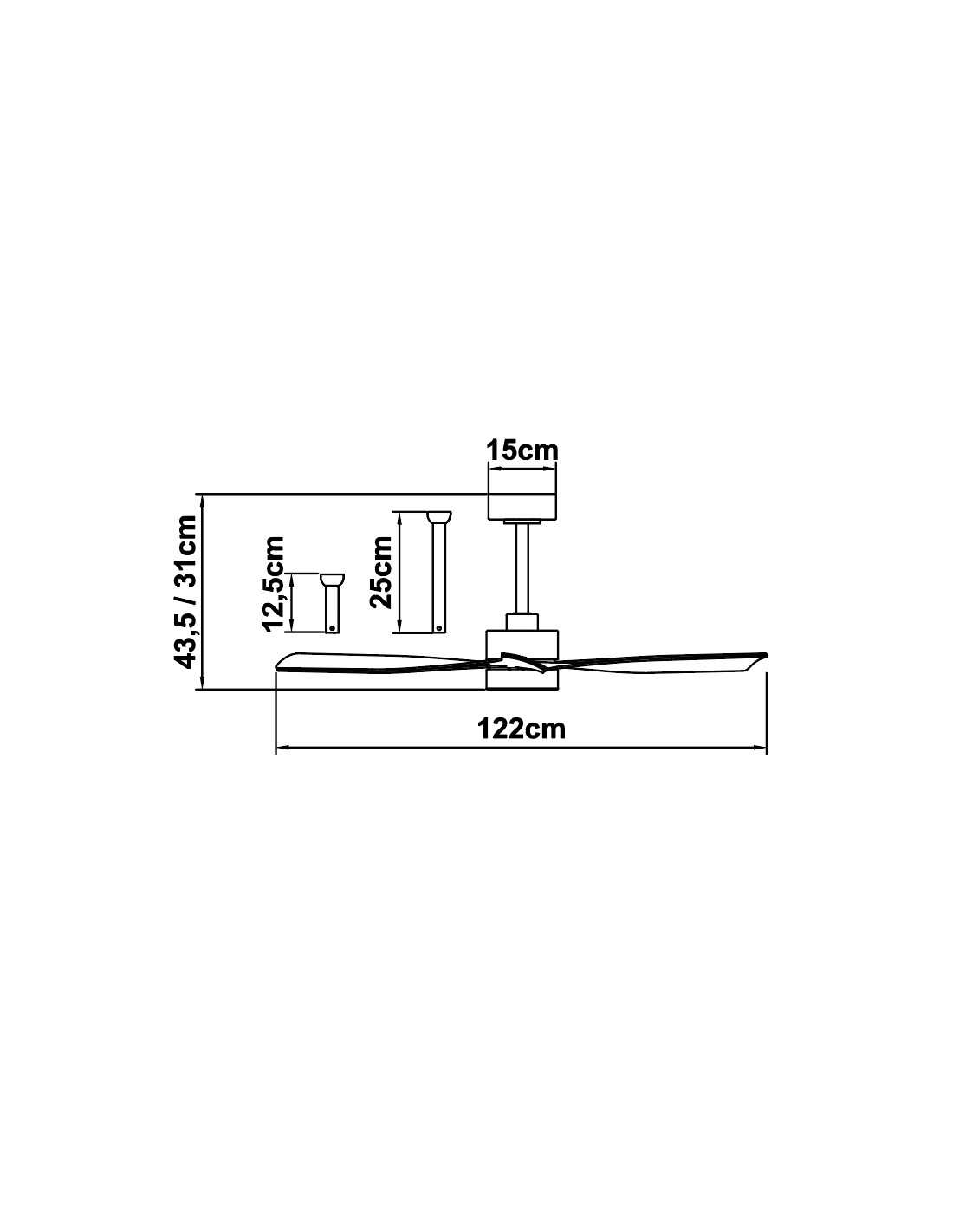 Ceiling Lamp LED 30W Fan 35W