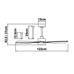 Plafón LED 30W Ventilador 35W 2