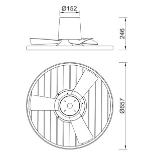 Plafón LED 45W Ventilador 25W 2