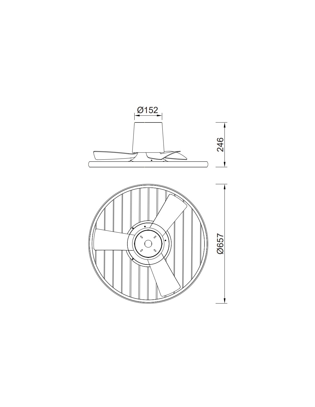 Ceiling Lamp LED 45W Fan 25W