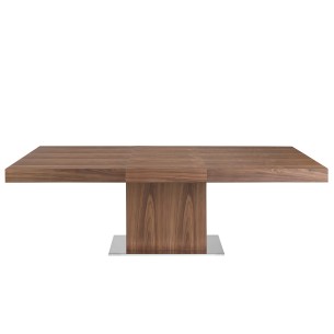 Mesa comedor extensible rectangular nogal 2