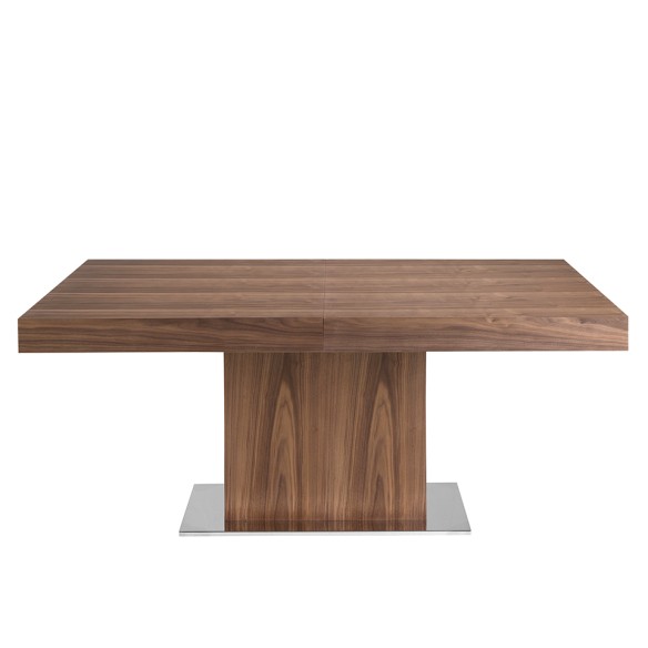 Mesa comedor extensible rectangular nogal