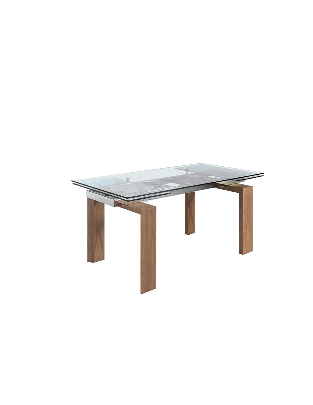 Mesa comedor extensible rectangular cristal...