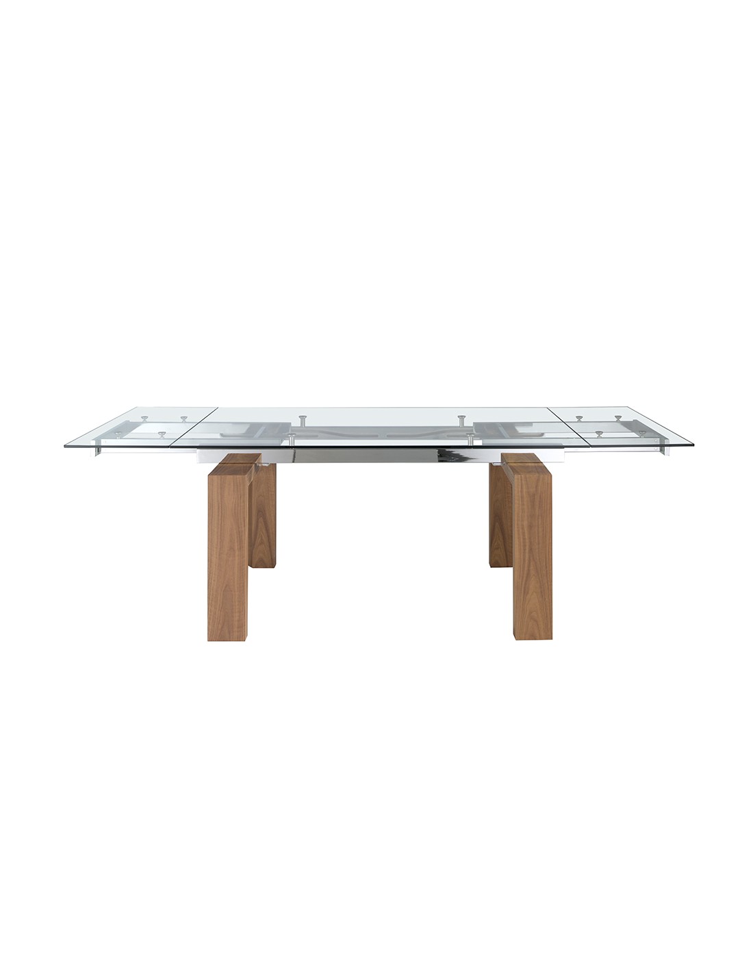 Mesa comedor extensible rectangular cristal...