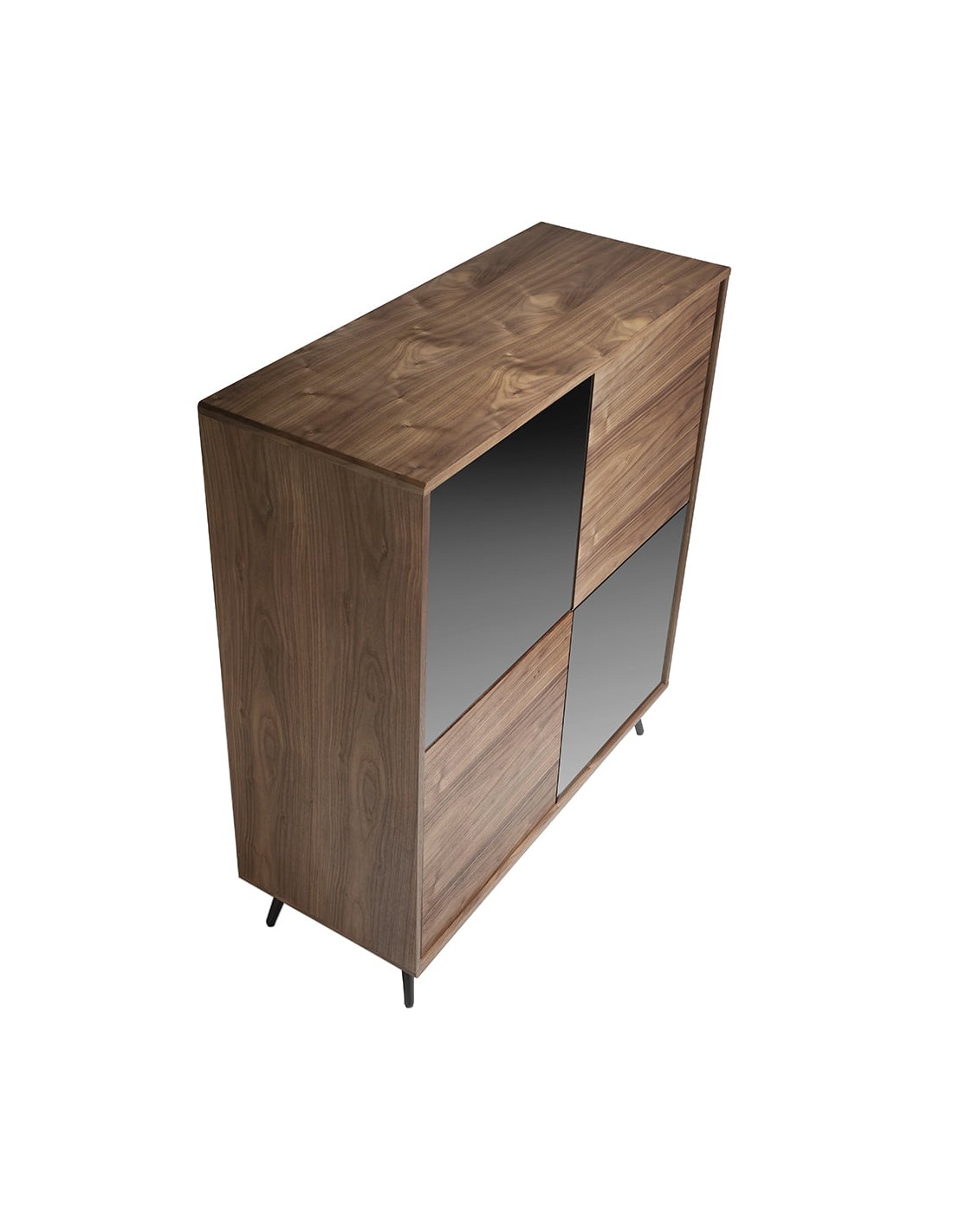 Aparador alto cristal negro efecto espejo,...