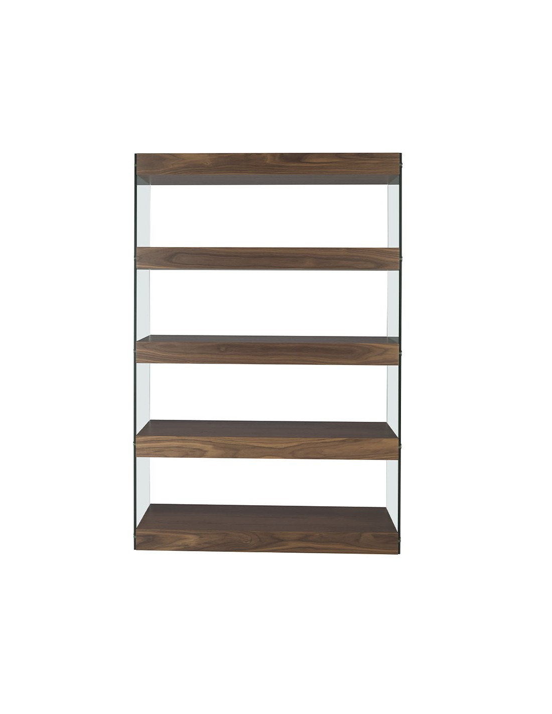 Estantería nogal y cristal