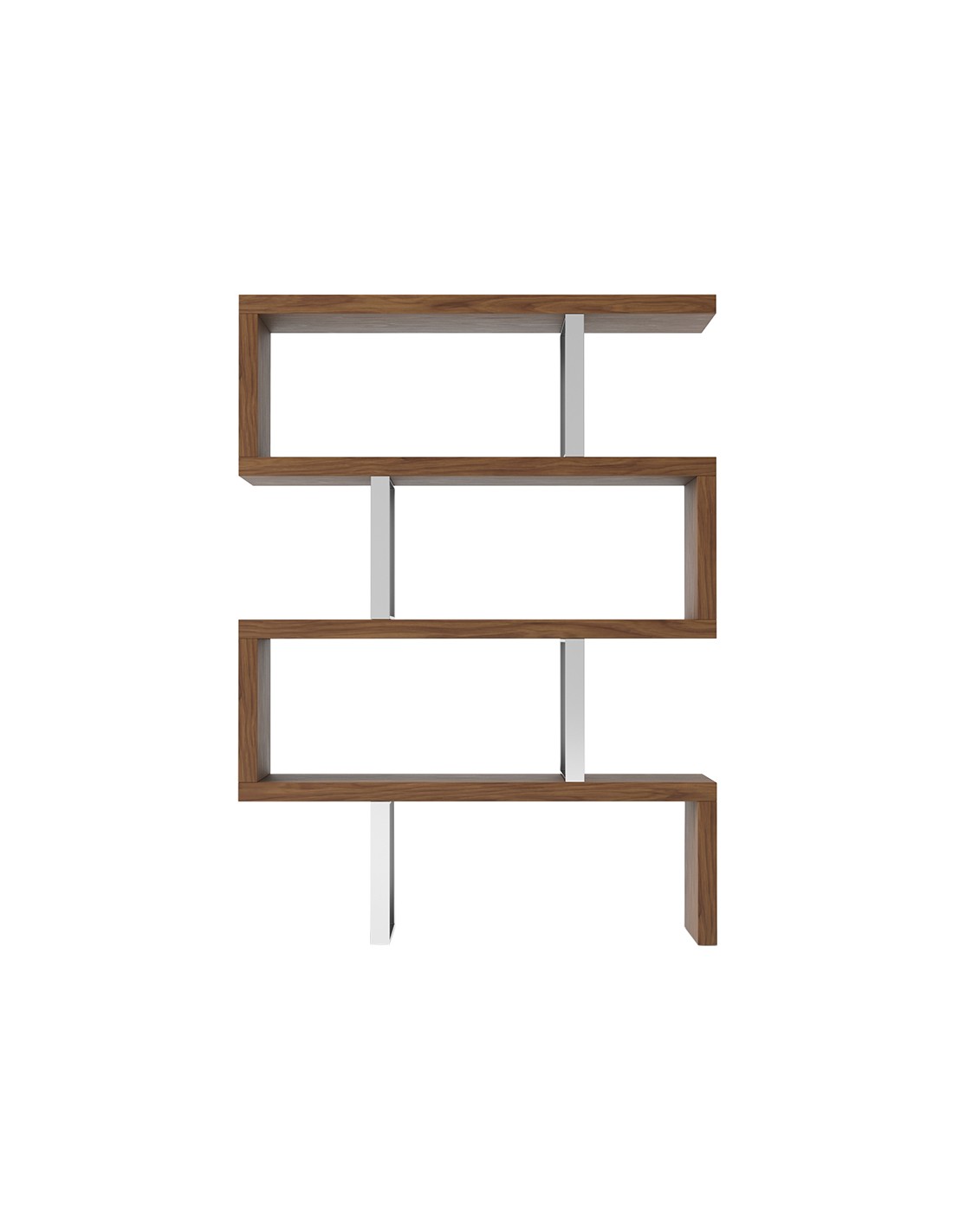 Estantería nogal y acero