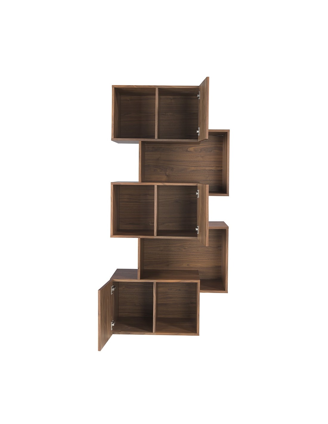 Estantería madera nogal con puertas