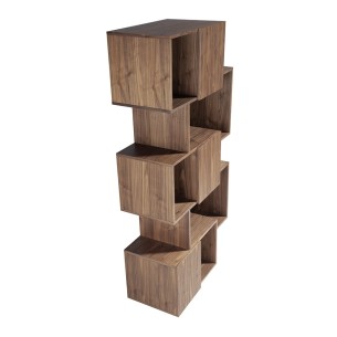 Estantería madera nogal con puertas 2