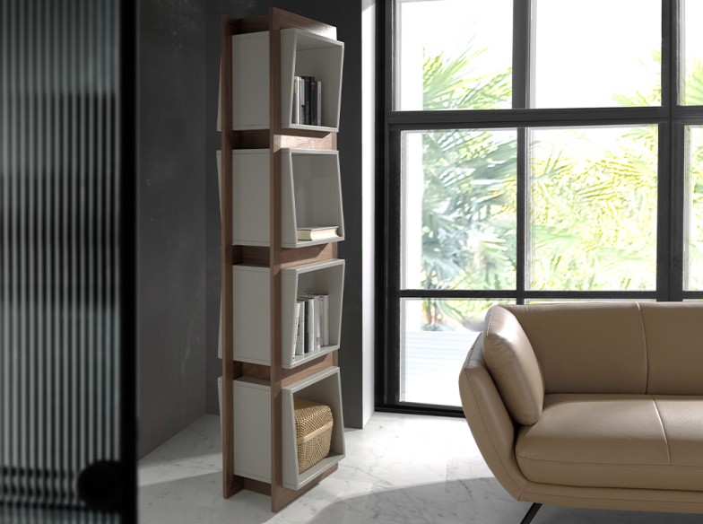 Estantería cubos nogal