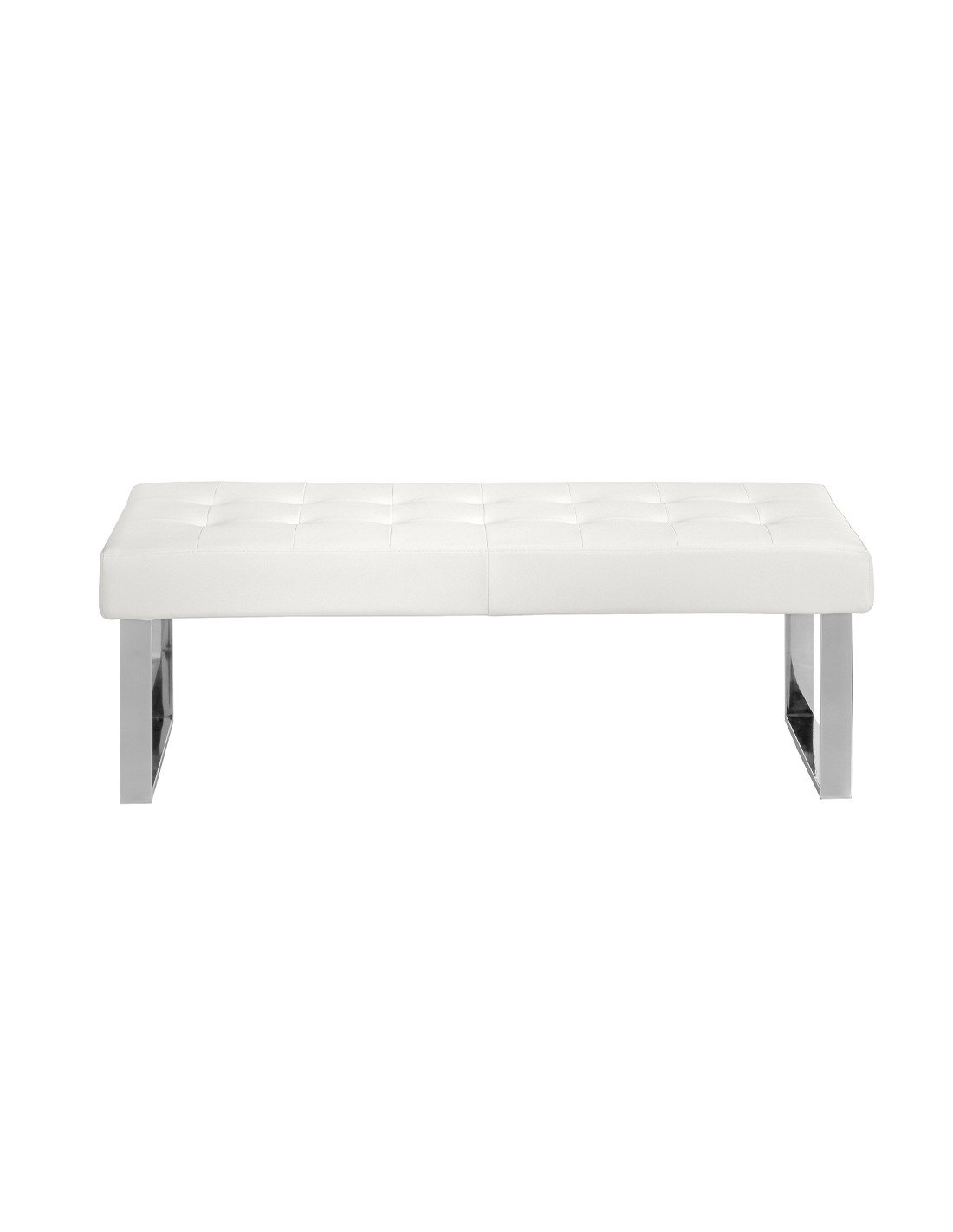 Banqueta polipiel blanco