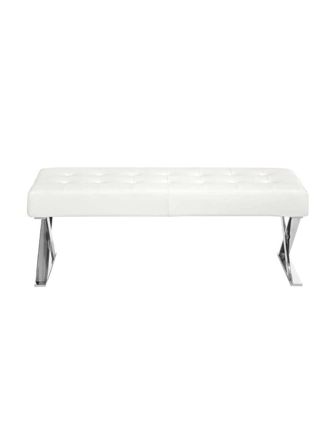 Banqueta polipiel blanco