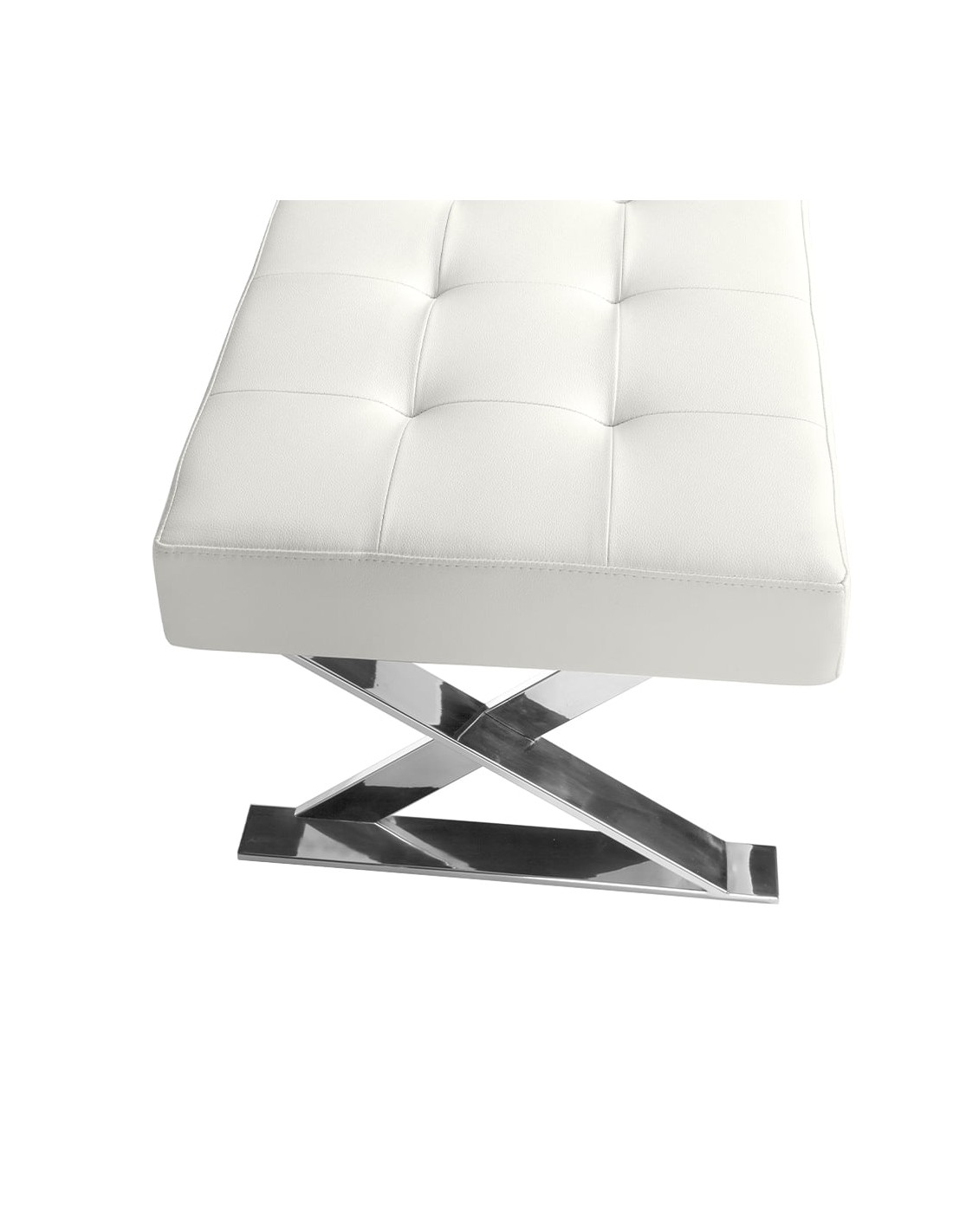 Banqueta polipiel blanco