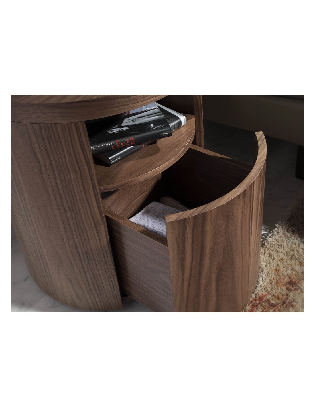 Mesita de noche nogal