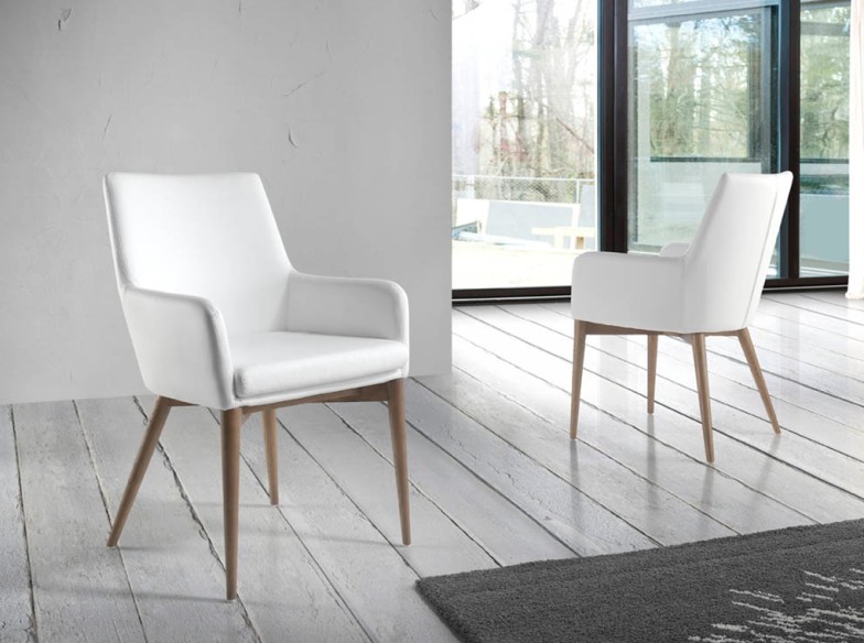 Silla polipiel blanco