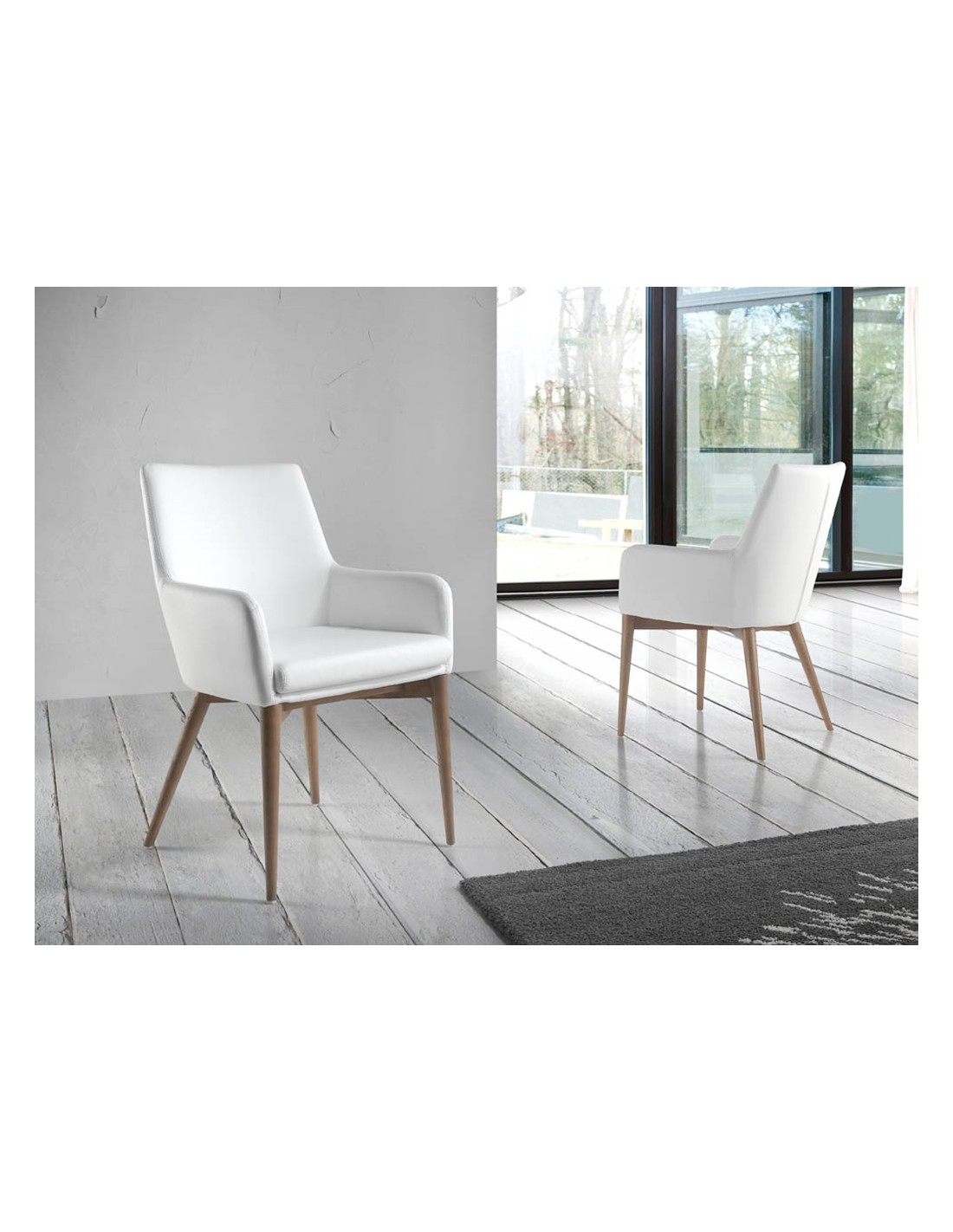 Silla polipiel blanco