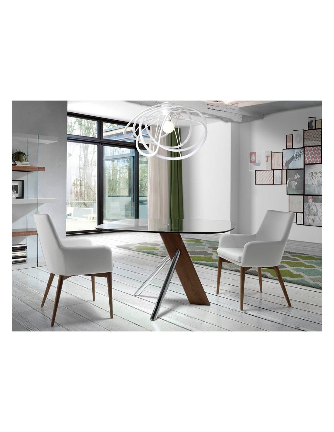 Silla polipiel blanco