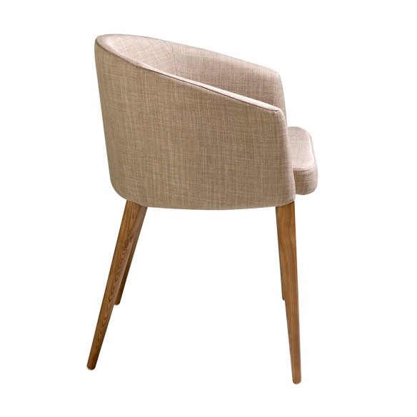 Silla tela beige