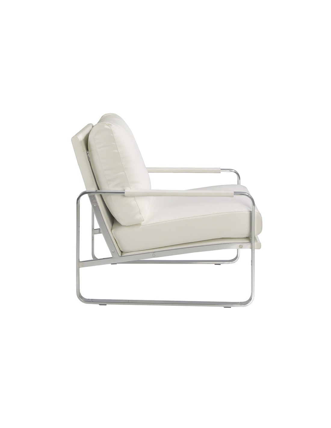 Sillón polipiel blanco