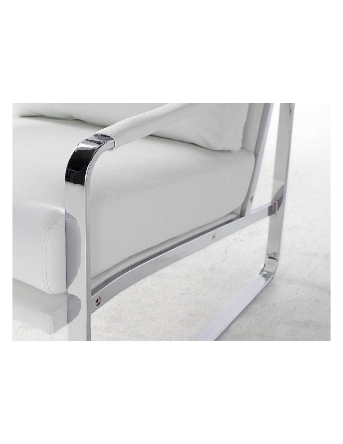 Sillón polipiel blanco