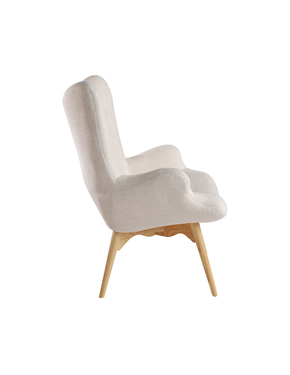 Sillón tela beige
