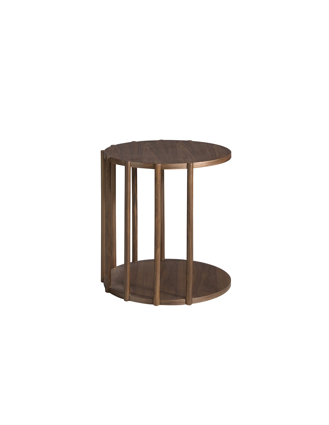 Mesa rincón redonda nogal y nogal