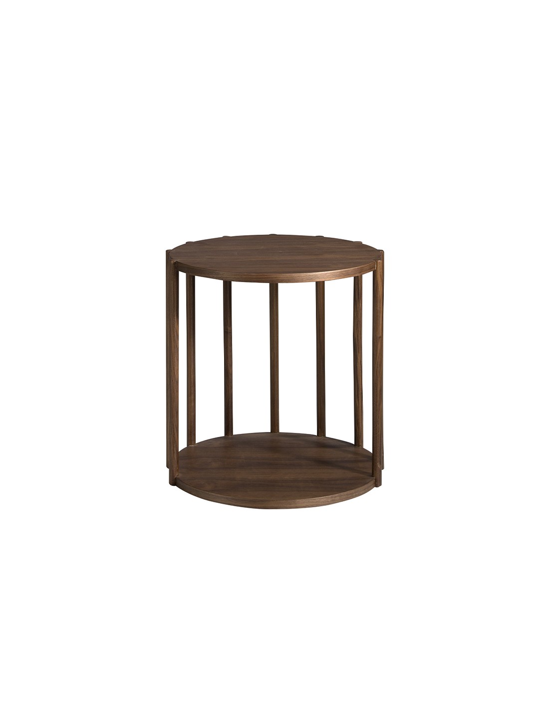 Mesa rincón redonda nogal y nogal