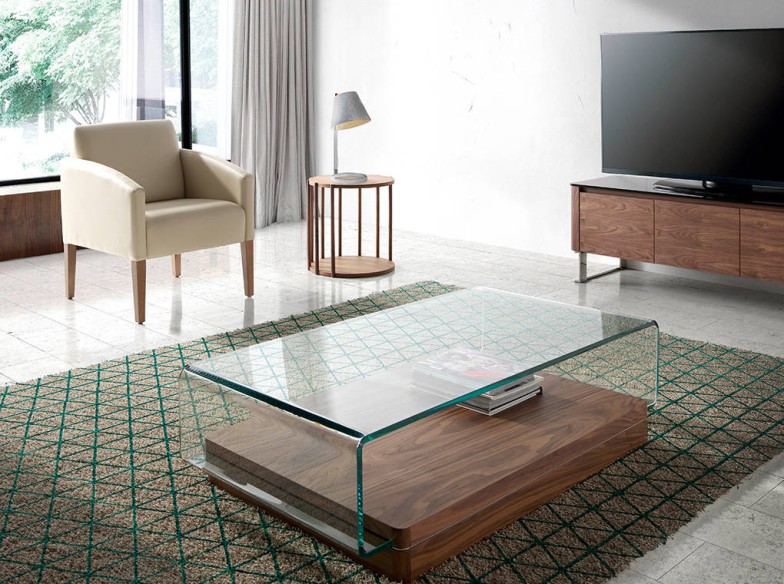 Mesa rincón redonda nogal y nogal