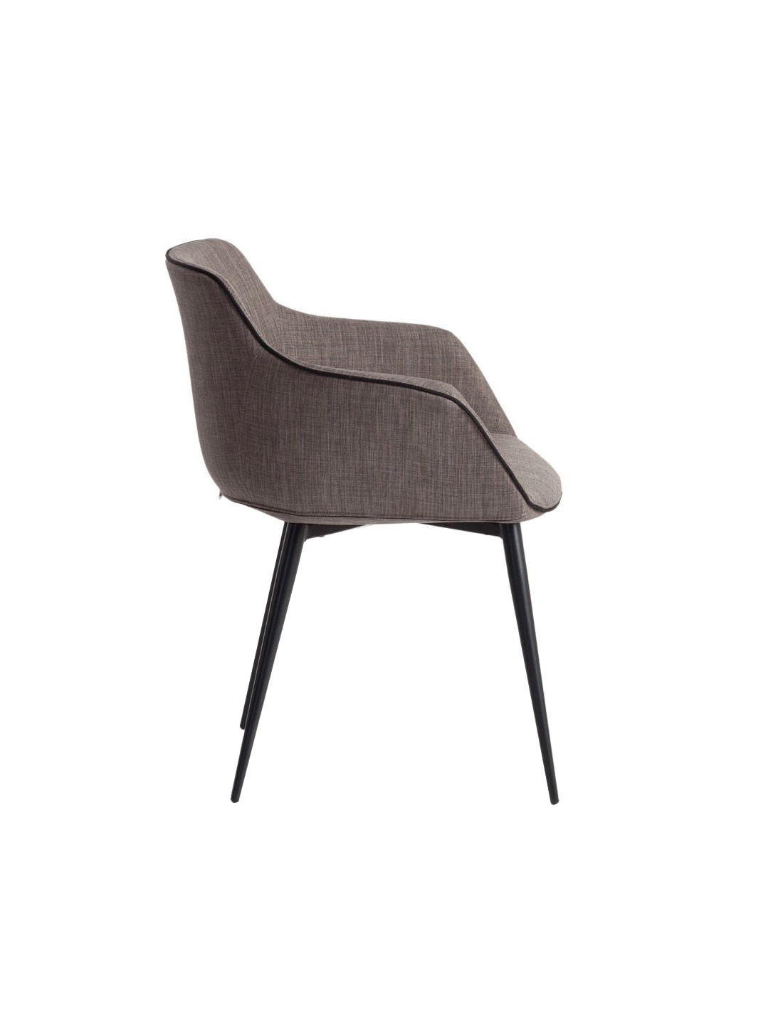 Silla tela gris oscuro