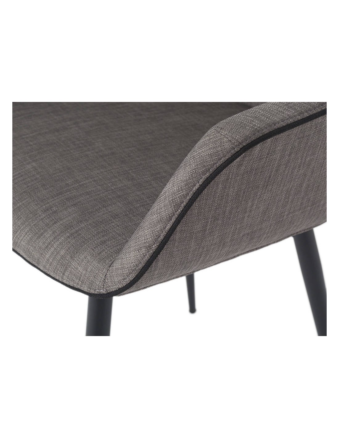 Silla tela gris oscuro
