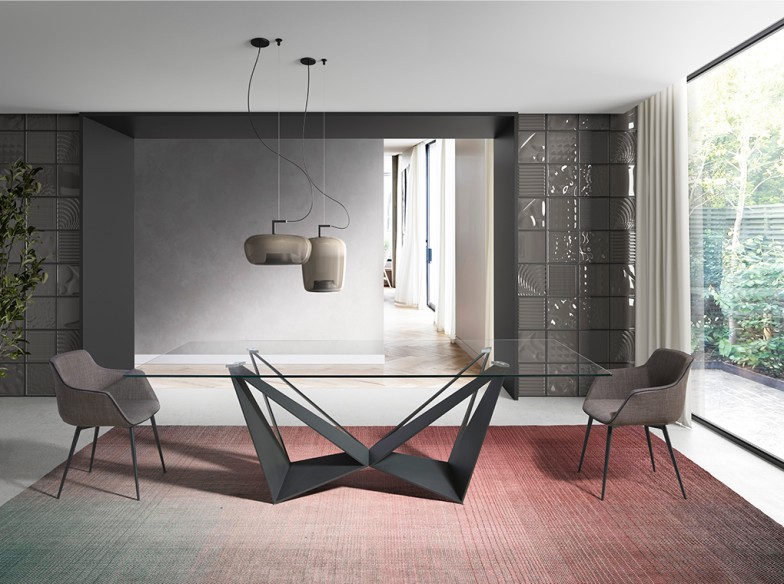 Silla tela gris oscuro