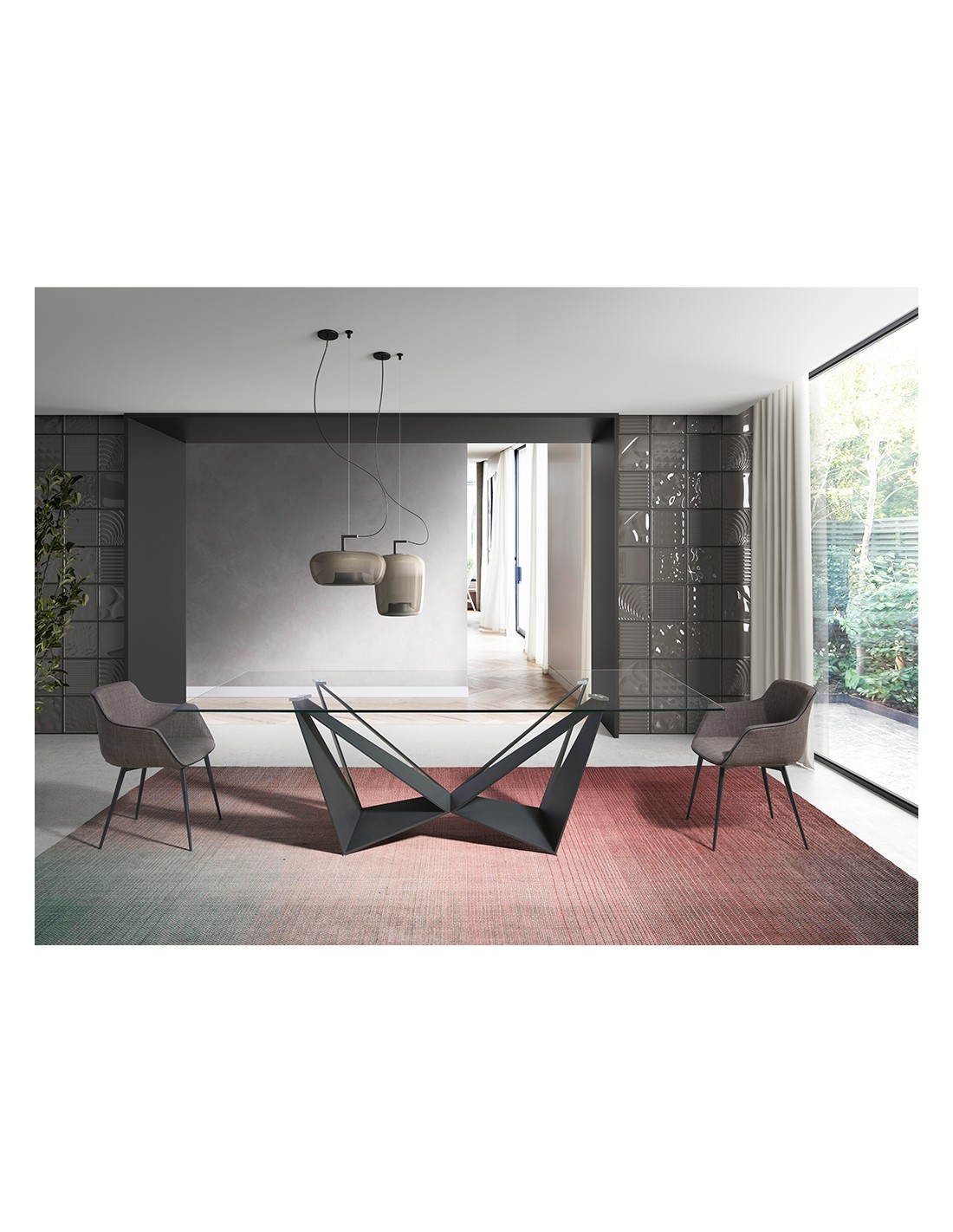 Silla tela gris oscuro