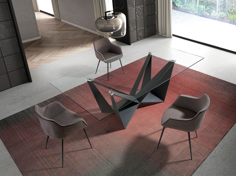 Silla tela gris oscuro