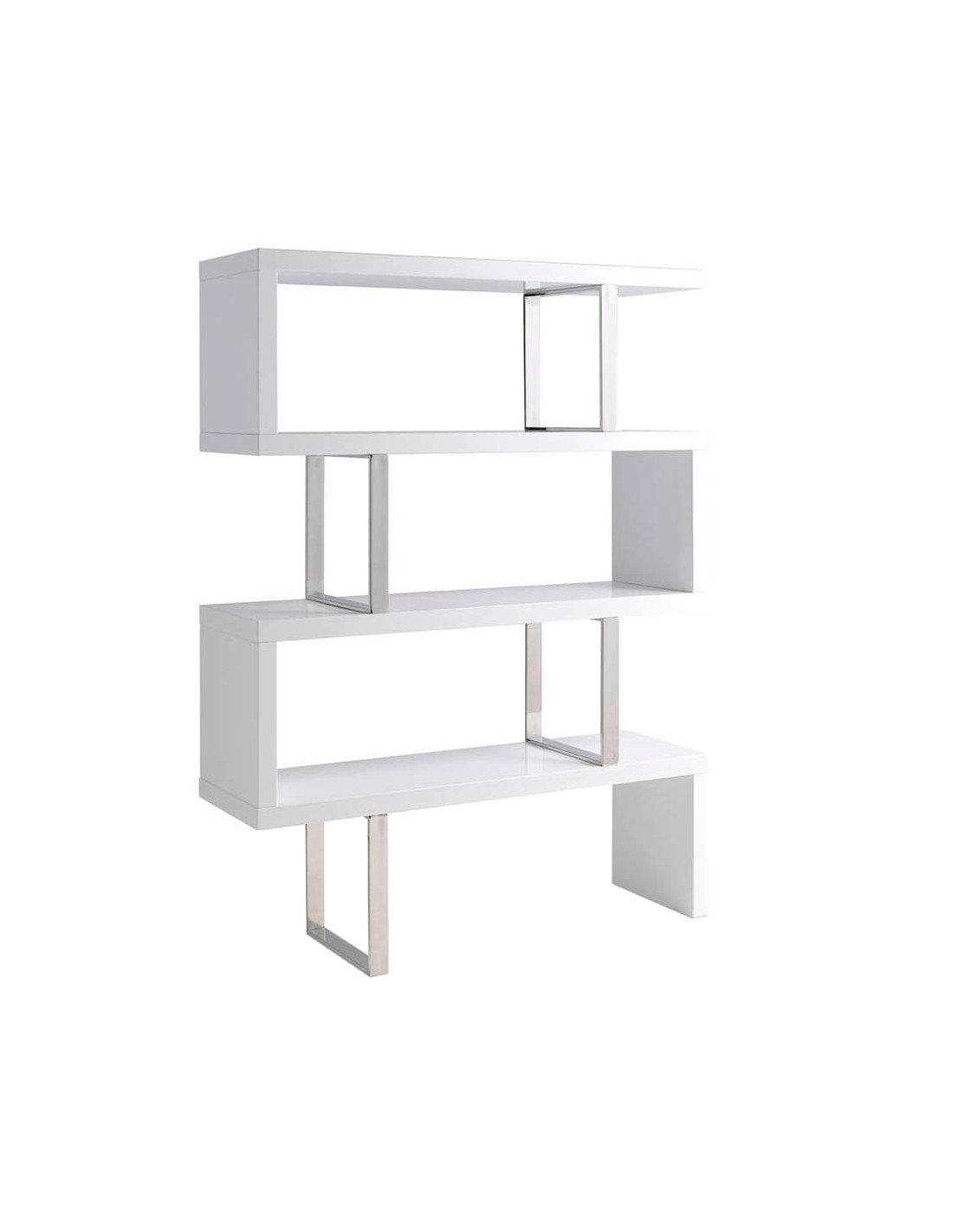 Estantería blanca y acero