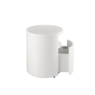 Mesita de noche madera blanca