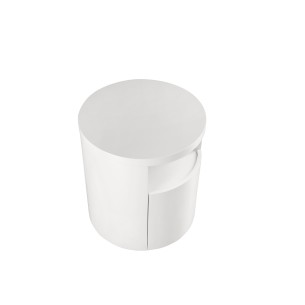 Mesita de noche madera blanca 2