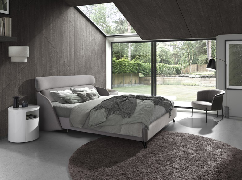 Mesita de noche madera blanca