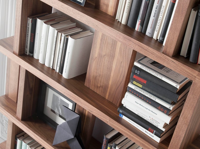 Estantería madera nogal